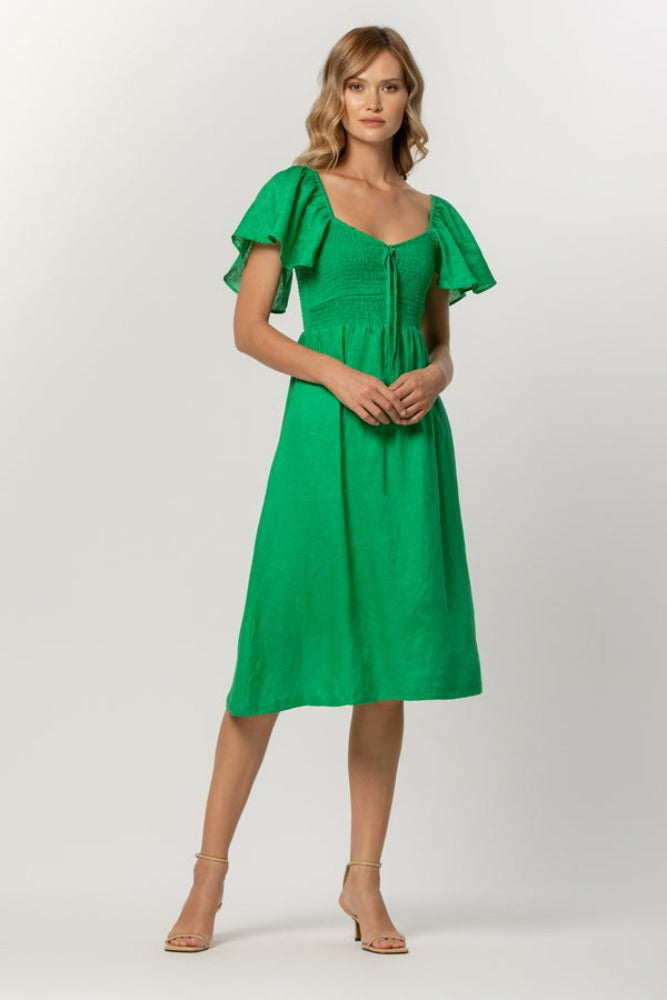 LUSANA Eddie Dress Jade