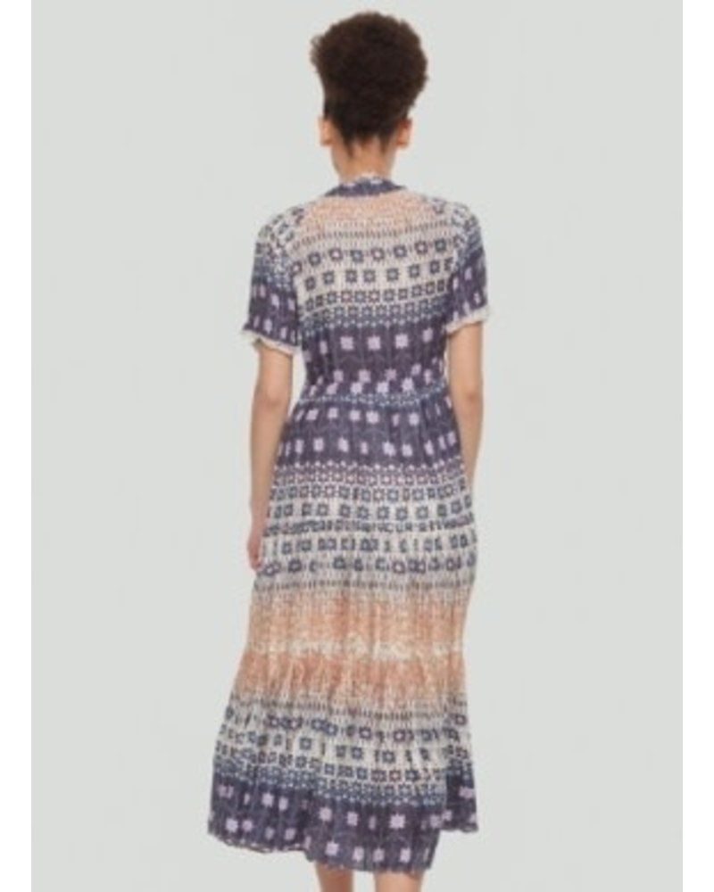 Dex Scoop Back Tiered Midi Dress
