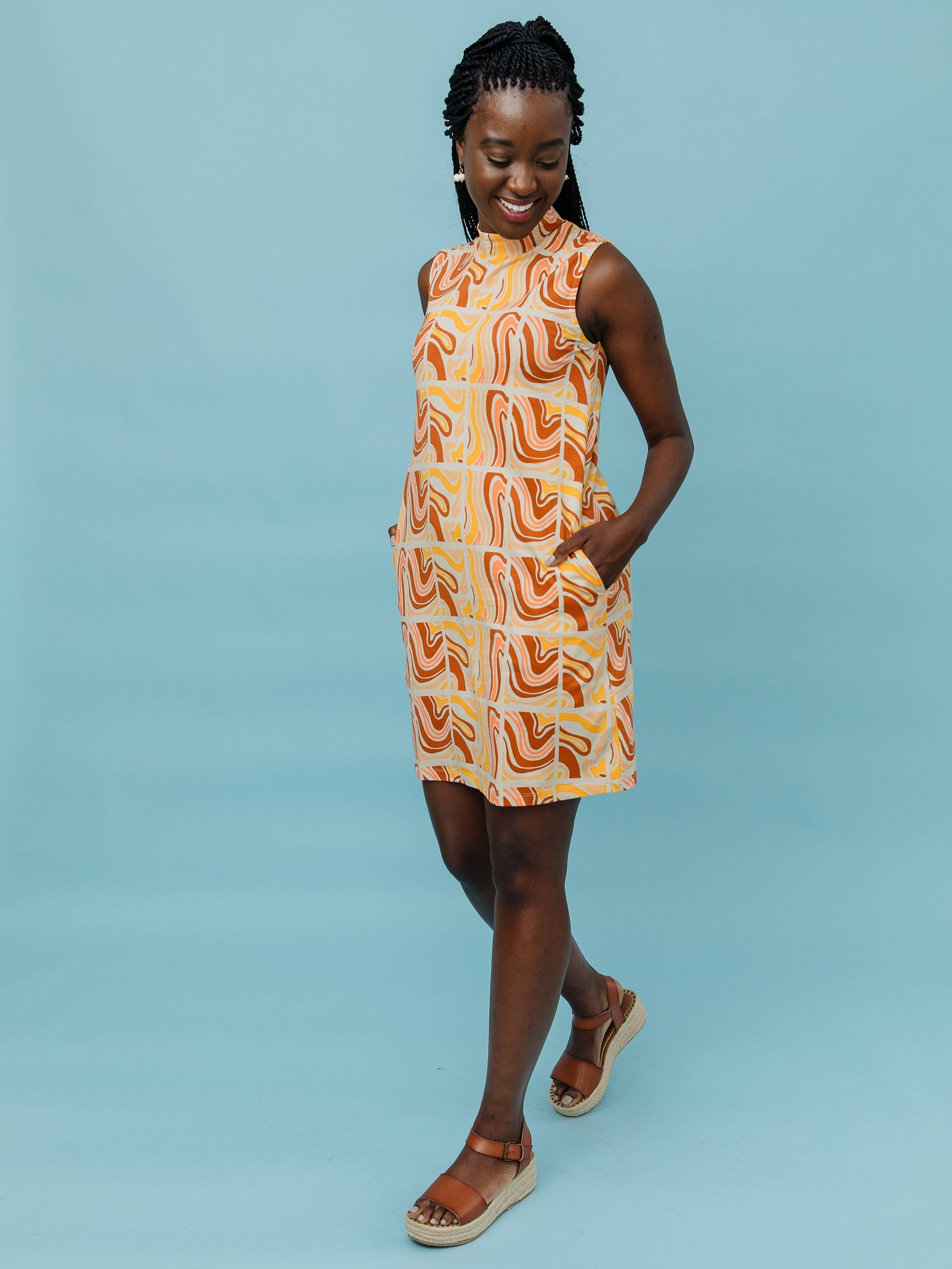 Mata Traders - Eve Sleeveless Dress Sedona Stripe