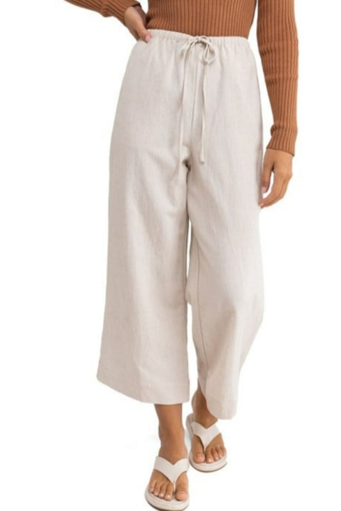 Rhythm Classic Drawstring Pant Oat