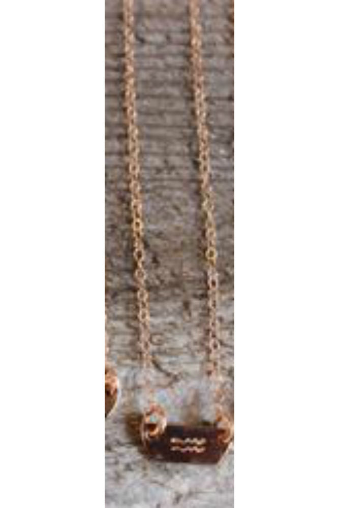 Kenda Kist Tiny Zodiac Plate Necklace Aquarius