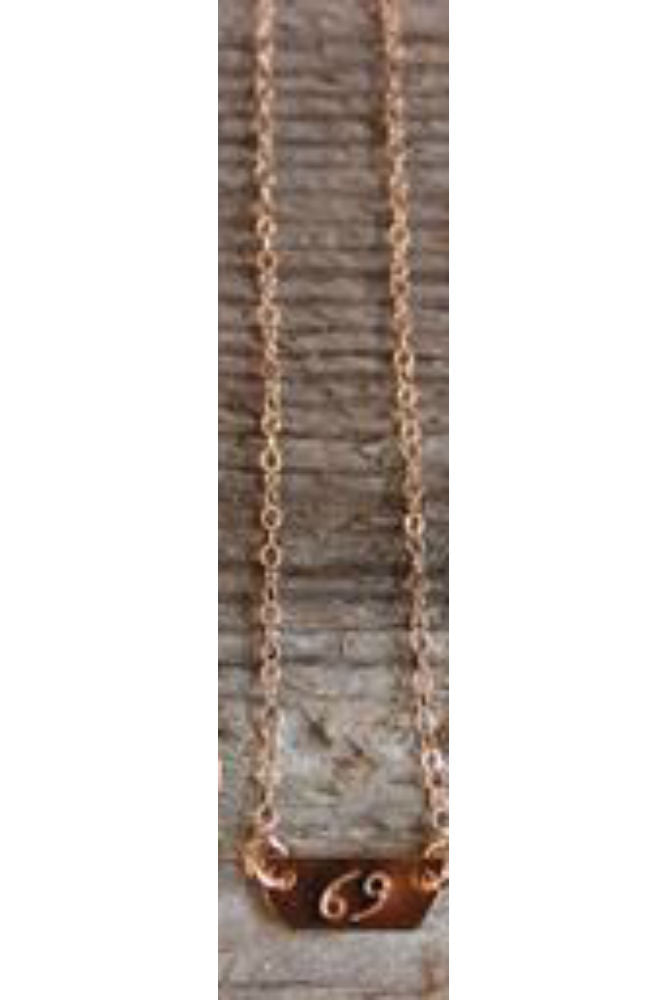 Kenda Kist Tiny Zodiac Plate Necklace Cancer