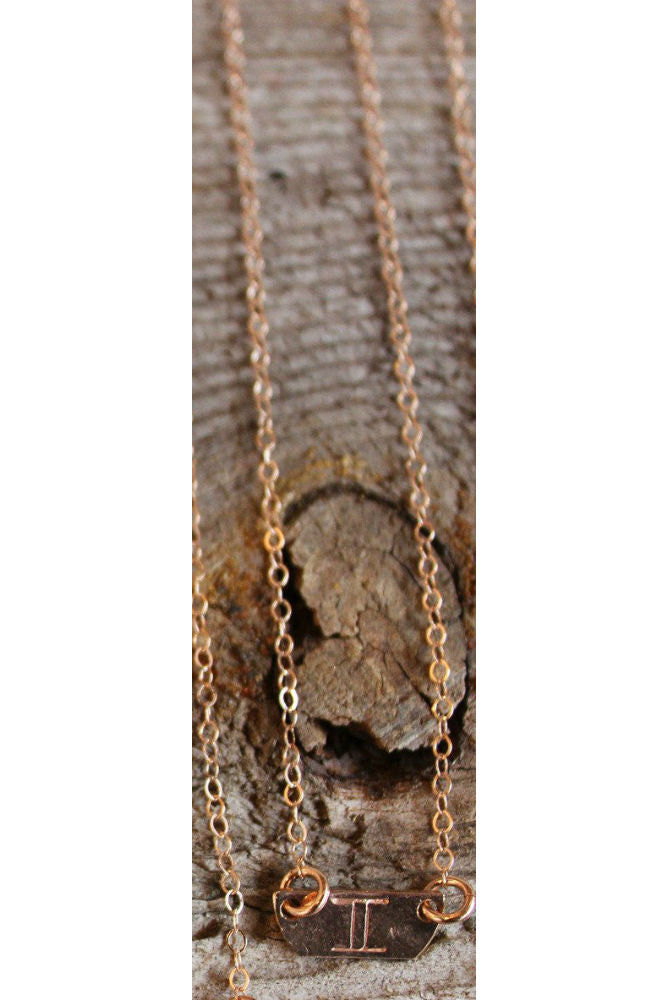 Kenda Kist Tiny Zodiac Plate Necklace Gemini