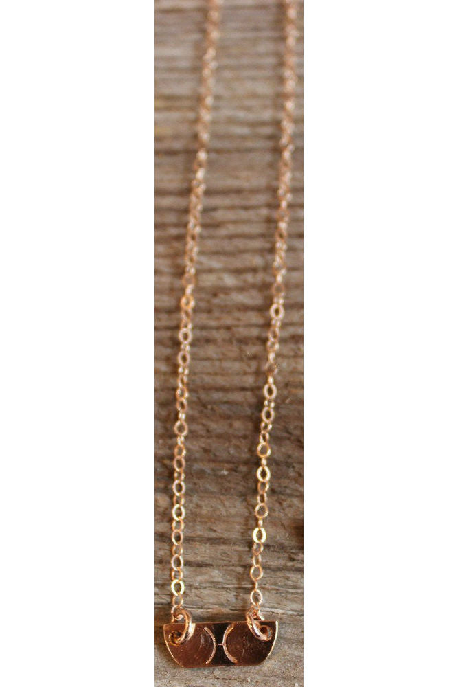 Kenda Kist Tiny Zodiac Plate Necklace Pisces