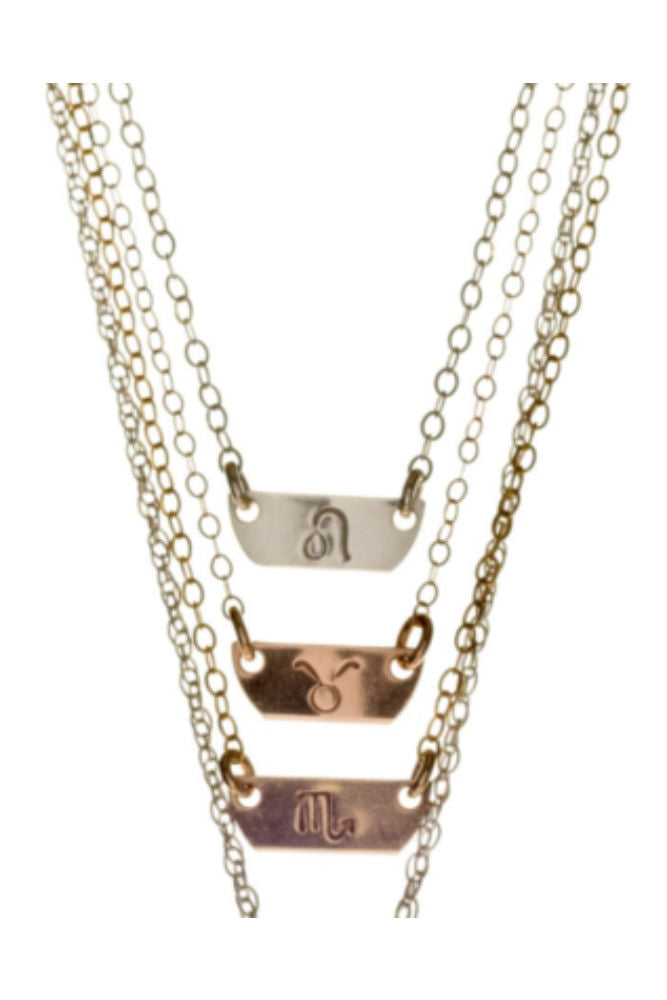 Kenda Kist Zodiac Tiny Plate Necklace