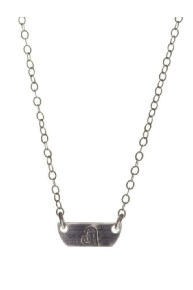 Kenda Kist Tiny Zodiac Plate Necklace Leo