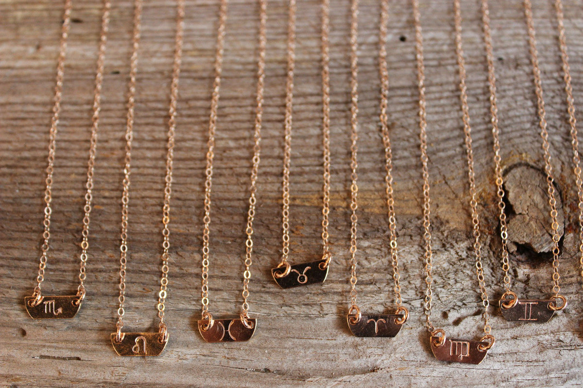 Kenda Kist Zodiac Tiny Plate Necklace